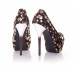 Shiny Black & Gold Skull Shoes