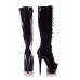 Knee High Patent Lace Up Boots