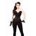 Duchess Satin Lilah Steel Boned Corset With Removable Panel