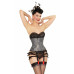 Steel Boned Paisley Print Corset