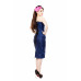 Royal Blue Brocade Corset & Blue Skirt