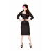 Long Black Tafetta Corset, Pencil Skirt, Bolero & Halters