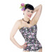 Long Overbust Floral Steel Boned Corset 