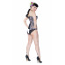 Long Overbust Floral Steel Boned Corset 