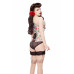 Long Skull & Roses Overbust Steel Boned Corset 
