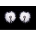 Diamonte Nipple Tassels In Faux Fur
